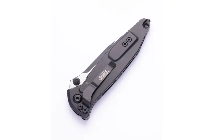 Microtech Socom Elite S/E-M Manual Drop Point Part-Serrated Tactical Standard 4in Folding Knife 160- - view 2